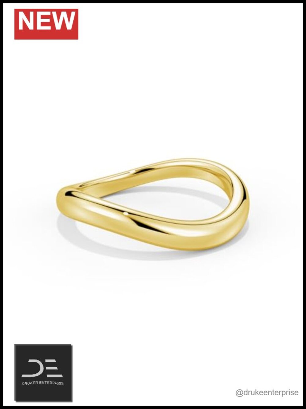5.5mm Wavy Dome Stacking Ring Sterling Silver